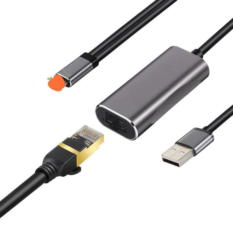 Picture of TYPE-C gigabit wired network card splitter drive-free adapter card support Switch network card USB HUB