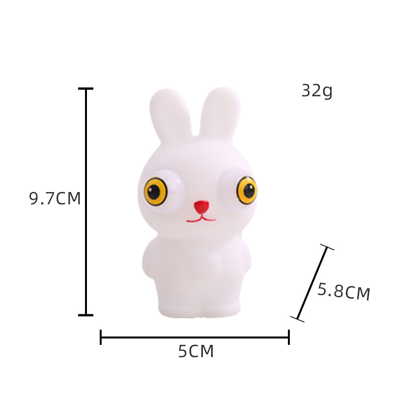 Picture of Cross-border cartoon factory direct decompression animal squeeze doll decompression pinch music stare eye vent toy