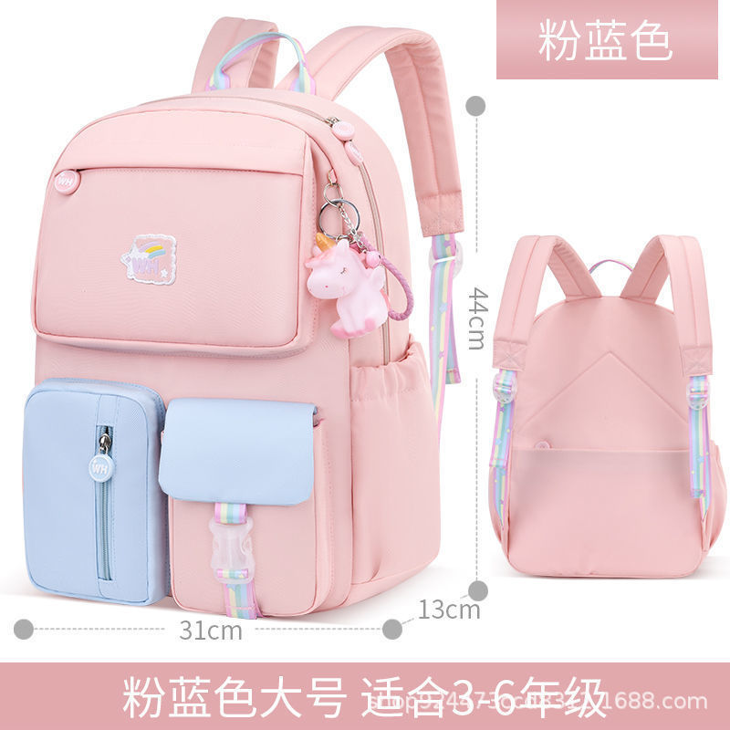 Picture of New Ins Style Primary School Bag Cute Men and Women Burden-Reducing Spine Protection Universal Large-Capacity Kidsren's Backpack