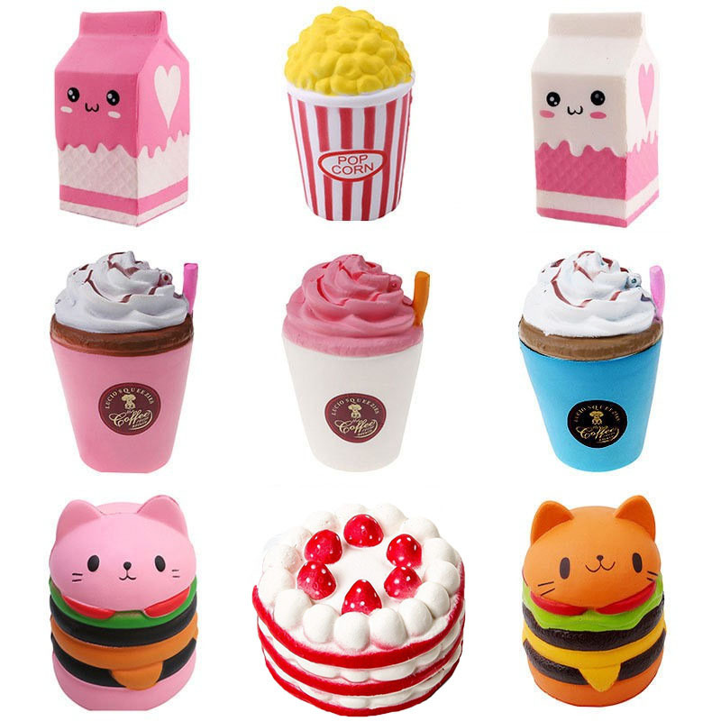 Picture of New slow rebound toy hamburger cake Squishy slow rebound unicorn vent decompression toy props