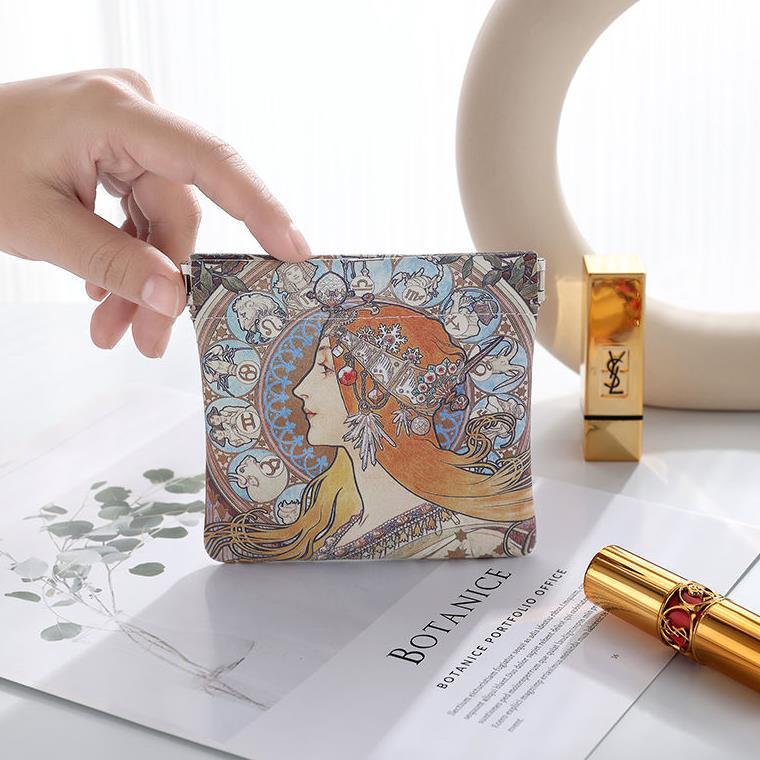 Picture of ins niche shrapnel Musa song Small size cosmetic bag portable makeup small bag storage bag liner bag lipstick bag