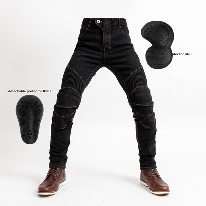 Picture of Motorcycle Spring and Summer New Style Riding Pants with Lid Four Seasons Anti-Shatter Motorcycle Jeans Men's and Women's Slim-Fit Racing Pants Upgrade