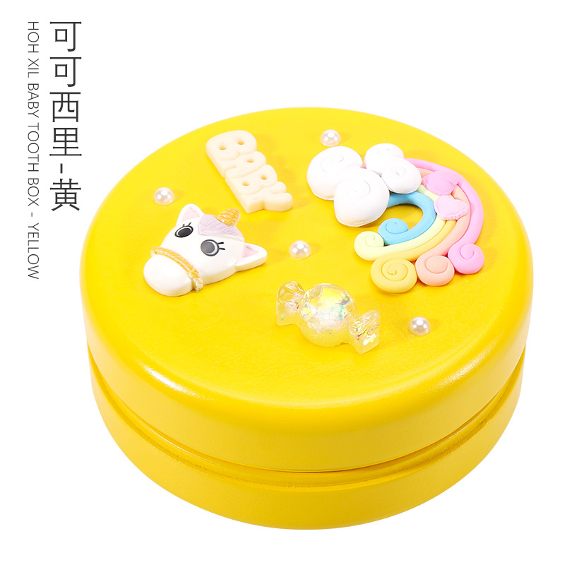 Picture of Wooden Children's Deciduous Teeth Box 1-3-5 Years Old and a Half Baby's Fairy Hair Deciduous Teeth Storage Box One Year Old Memorial Umbilical Cord Collection Box