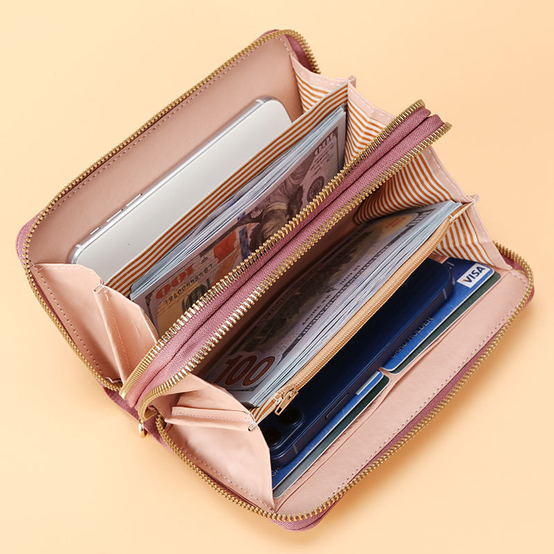 Picture of Double Zipper Hand Wallet 2022 New Ladies Wallet Long Fashionable Large Capacity Double Wallet Mobile Phone Small Bag