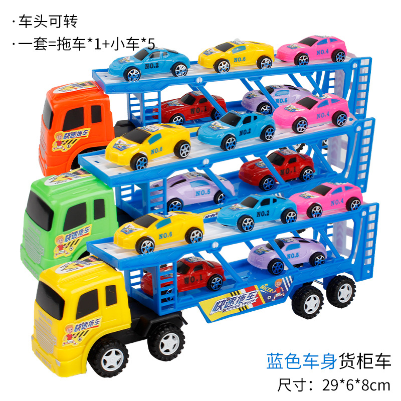 Picture of Large simulation inertia children's toy engineering truck set baby fire truck mixer excavator model