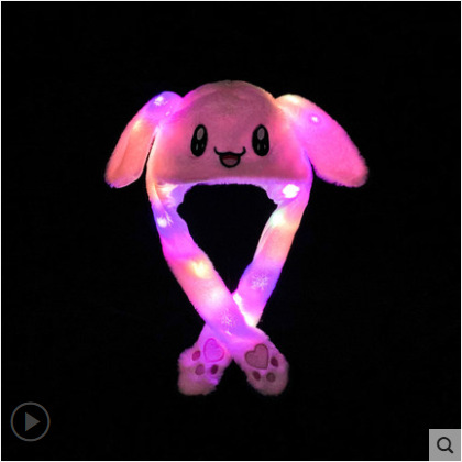 Picture of Shake the sound with the moving rabbit ears hat Net red cute airbag hat a pinch long ears moving rabbit hat