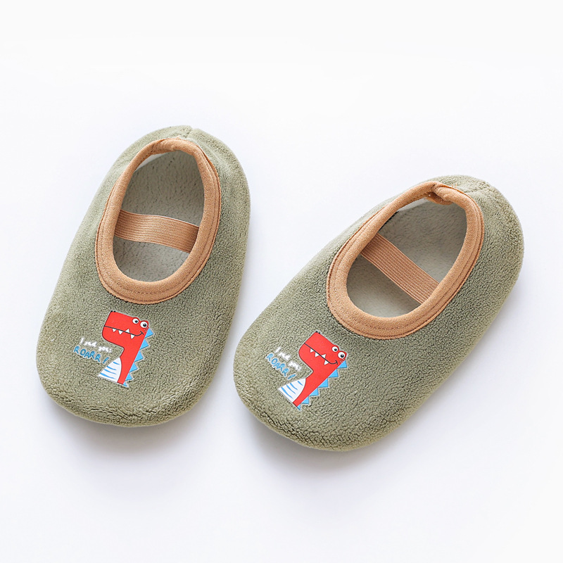 Picture of Wholesale baby floor socks baby men's and women's toddler shoes socks fleece-lined autumn and winter indoor early education shoes cool anti-slip