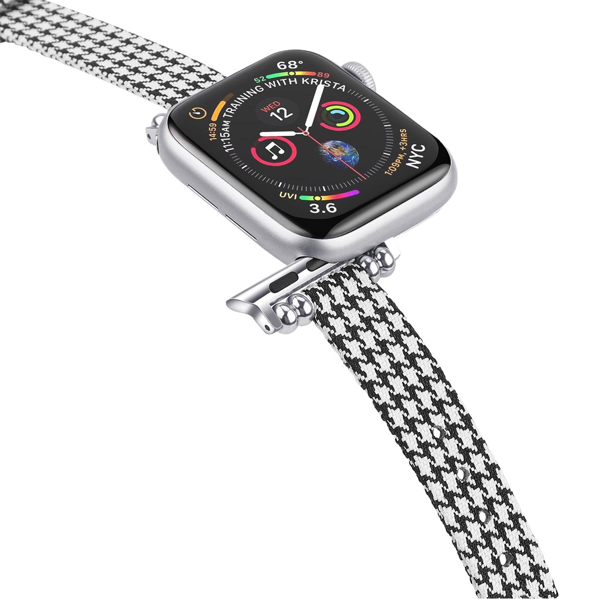 For Apple watch7645 Small Waist T-shaped Apple Watch 10 Generation Nylon Canvas Fine Strap Jewelry