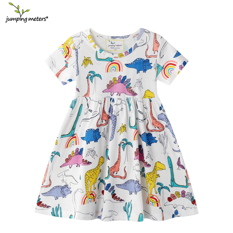 Picture of Girls Patchwork Dress Summer 2025 Fashion Printed Princess Dress European and American Children's Dress Dropshipping