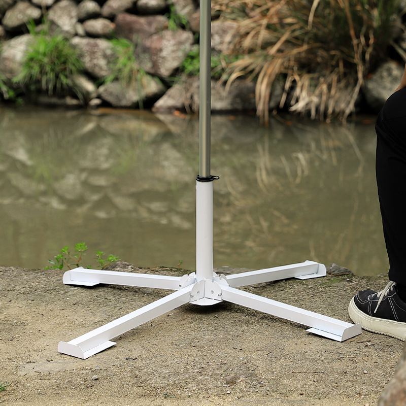 Picture of Outdoor Beach Sun Umbrella Advertising Umbrella Floor Seat Four-Legged Tripod Bracket Foldable/Portable Umbrella Stand Cross Umbrella Seat