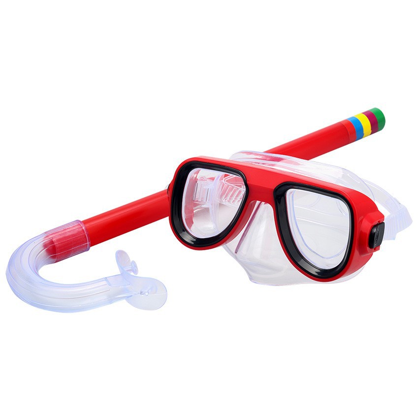 Picture of Snorkeling children's diving goggles + suction pipe set new material PVC material 0326 diving goggles set