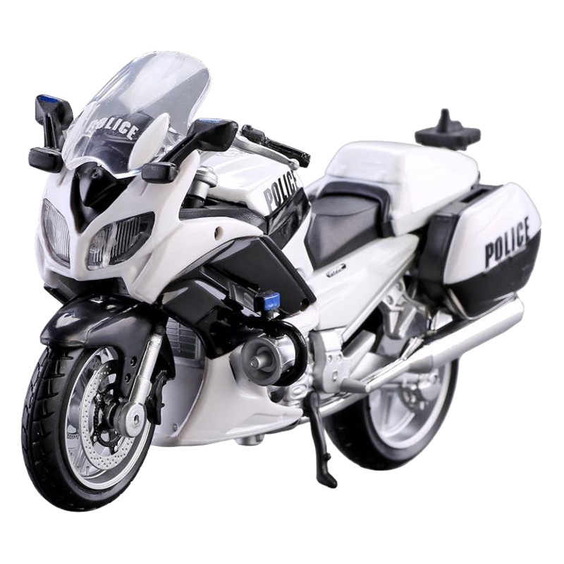 Meichi Figure 1:18 Yamaha Police Car Simulation Alloy Motorcycle Model Toy Car Gift