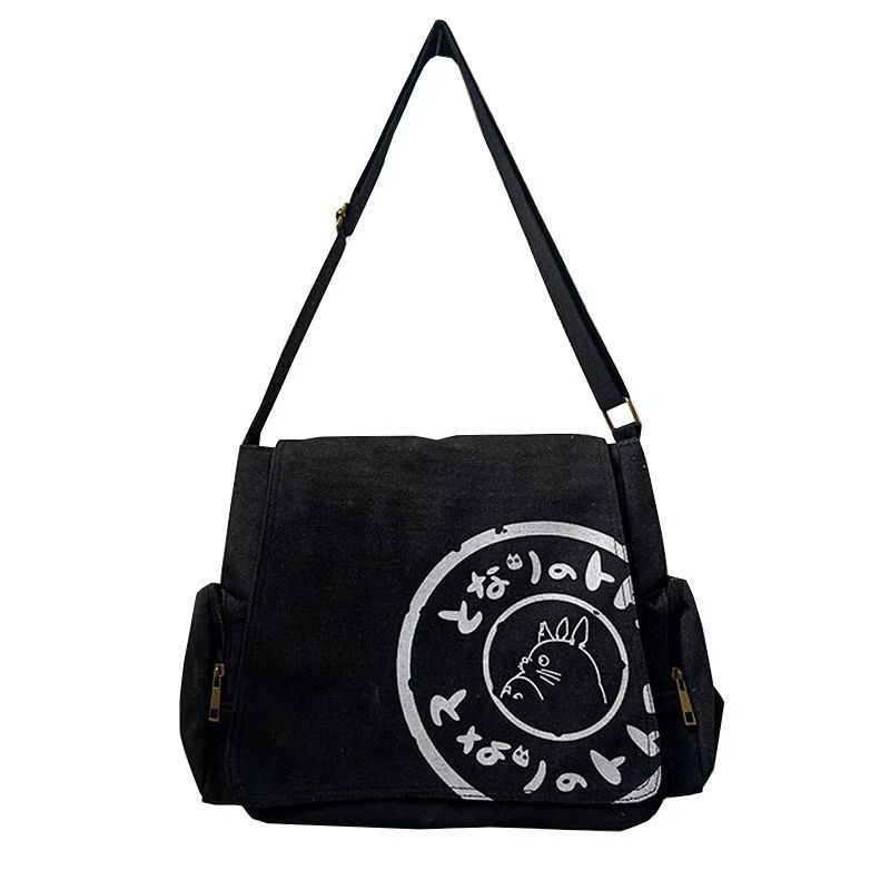 Picture of Large-Capacity Trendyy Casual Men's Computer Backpack Totoro Oblique Shoulder Japanese Style Shoulder Bag College and Middle School Student Bag