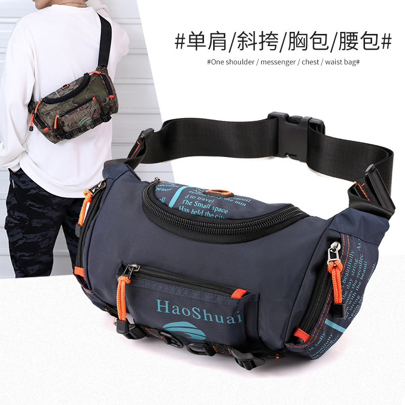 Picture of Cross-border Men's Bag Large Capacity Chest Crossbody Bag Sport Multifunctional Shoulder Crossbody Dual-purpose Backpack Men's Chest Bag