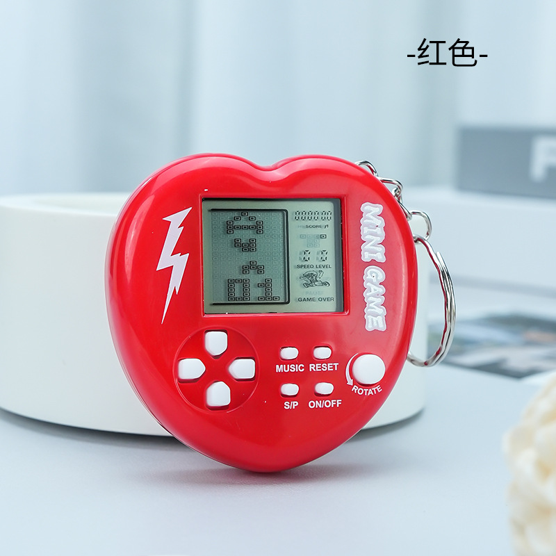 Picture of Cross-border hot-selling love children's toys palm Tetris video game machine keychain creative small pendant
