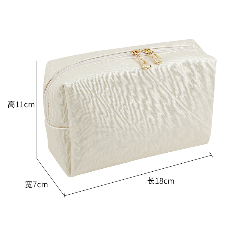 Picture of High Beauty Value Double Zipper Pillow Cosmetic Bag Portable Waterproof Large Capacity Portable Travel Skincare Wash Storage Bag