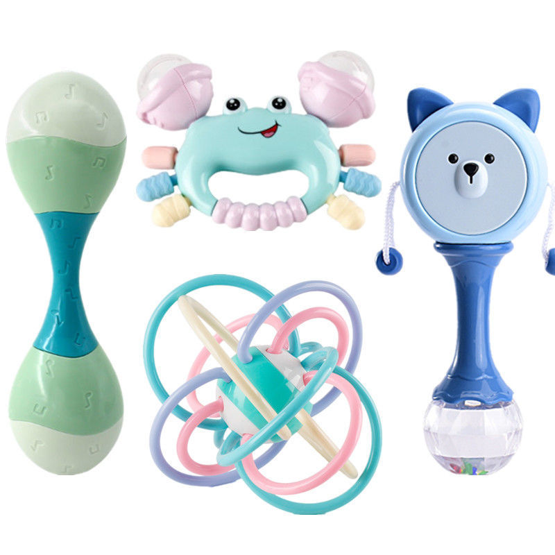 Picture of Hand Rattle Baby Toy 0-1 Year Old Tooth Gel Boiled Baby Newborn Rattle Early Education Children Soothing Early Education
