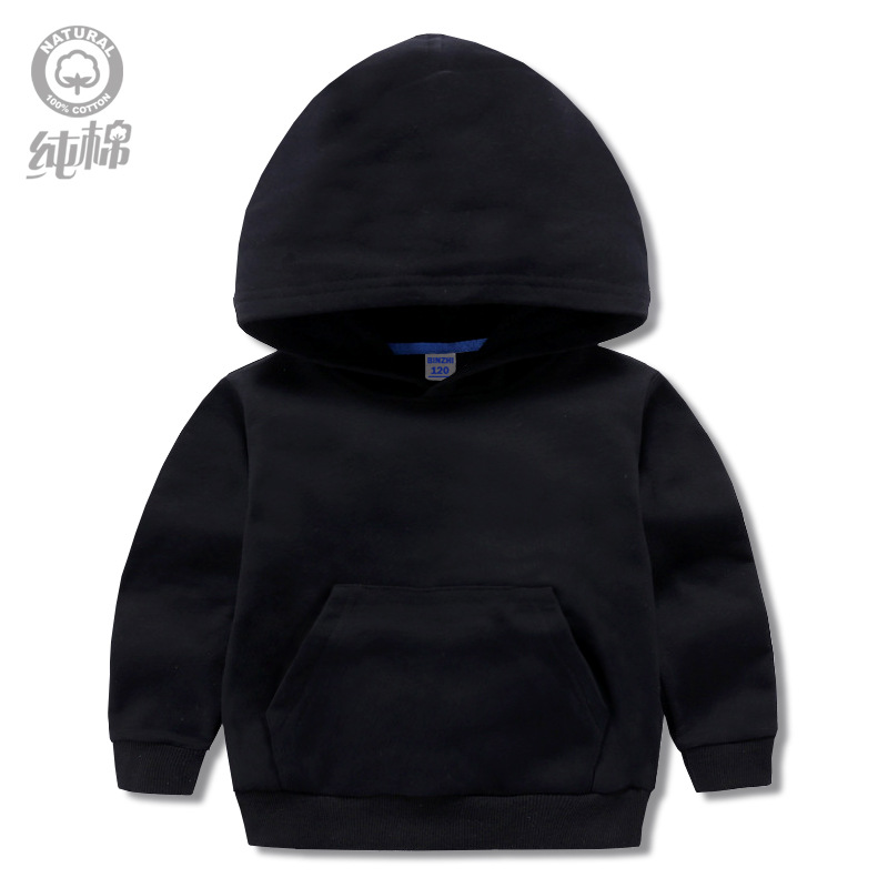 Picture of Autumn new children's clothing children's solid color hooded vests boys and girls long sleeve hoodie jacket coat a generation of hair