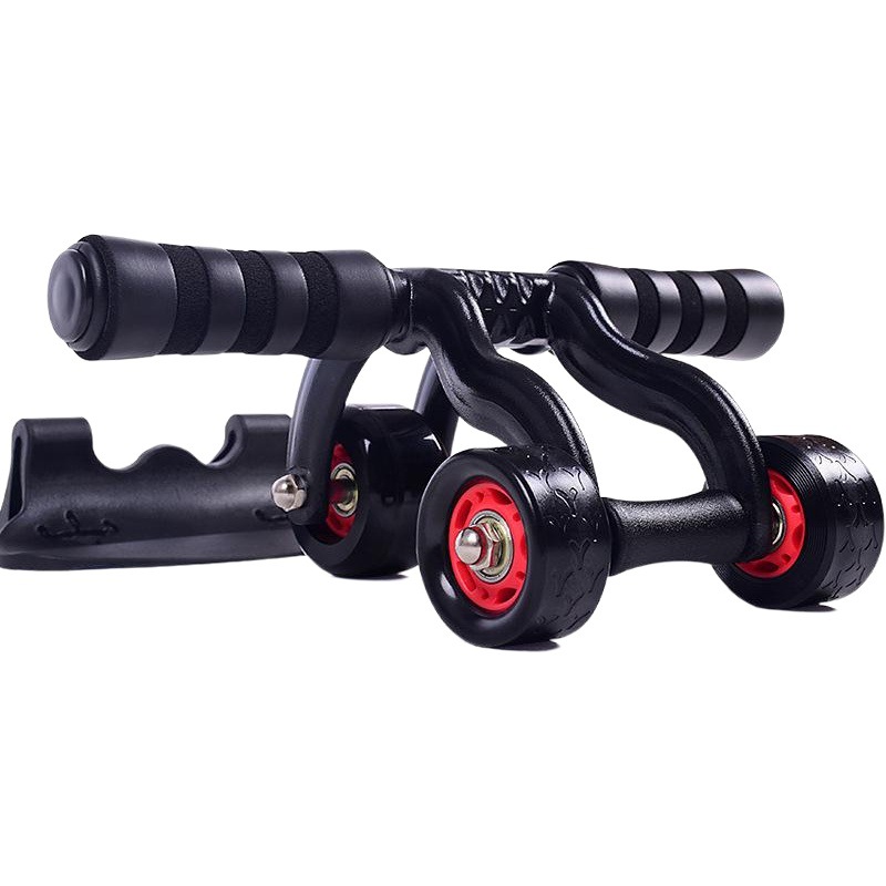 New Three-wheel Abdominal Wheel Fitness Equipment Silent Abdominal Wheel Abdominal Wheel Abdominal Wheel Four-wheel Abdominal Wheel for Men and Women