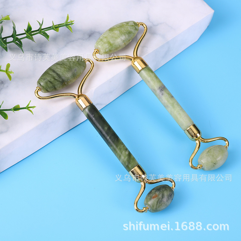 Picture of Custom wholesale jade roller face massage roll Xiuyu jade massage instrument powder crystal jade roller set
