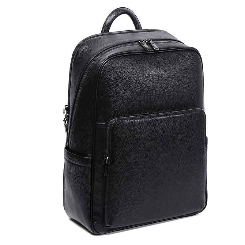 Picture of Multifunctional men's backpack genuine leather computer backpack travel bag first layer cowhide backpack in stock wholesale backpack