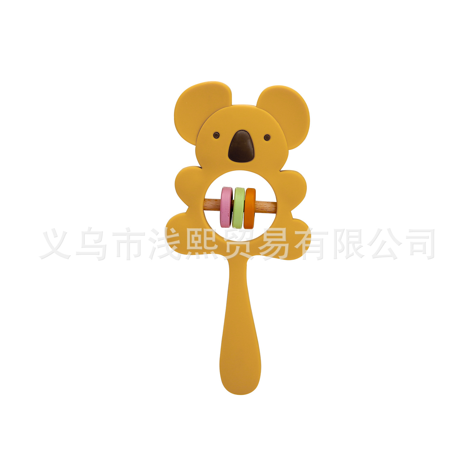 Picture of Silicone Koala Animal Baby Hand Catch Rattle Can Gnaw Gum Baby Soothing Puzzle Bell Elephant Hand Cattle