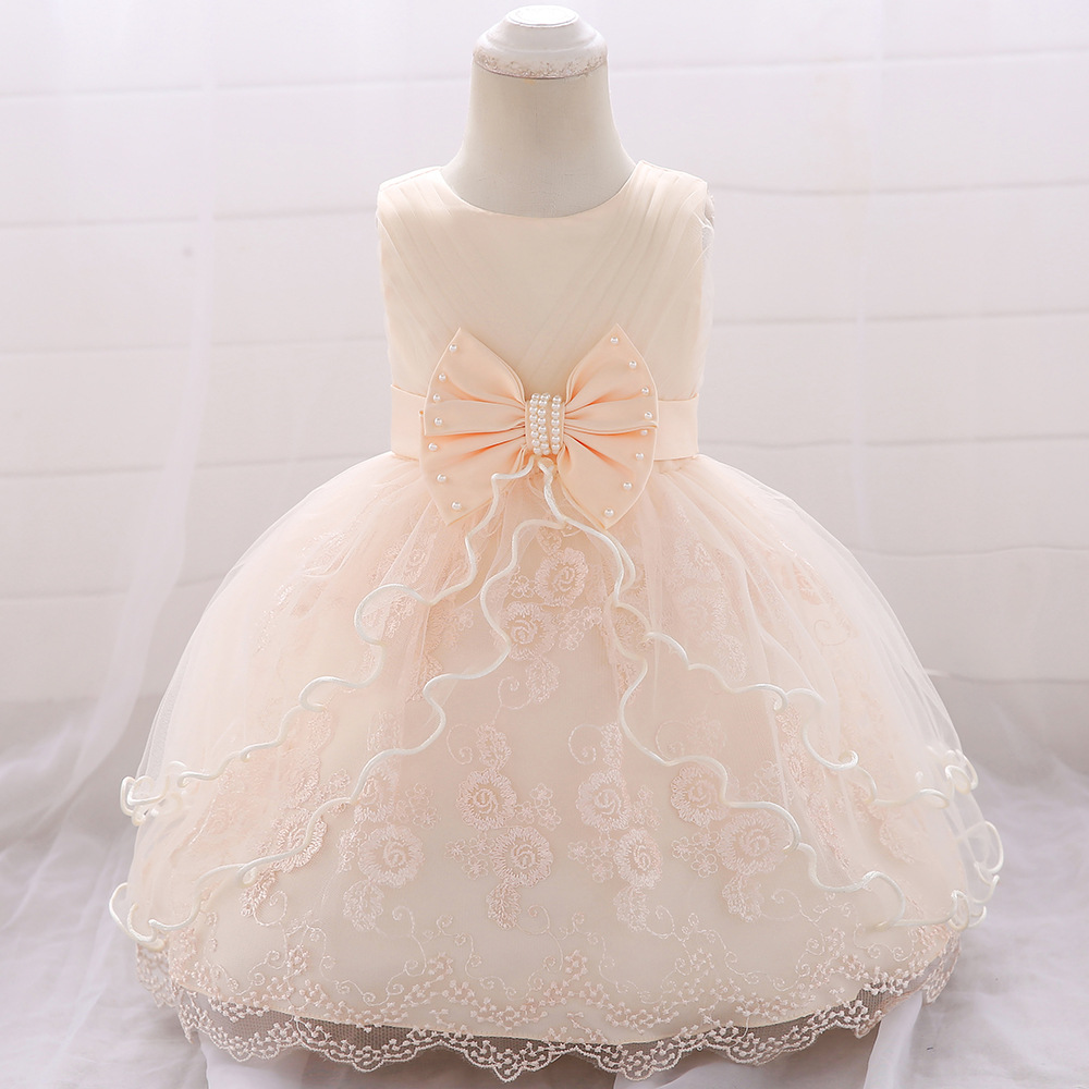 Picture of Cross Border Cotton Princess Dress Dress Baby's Birthday Bow Lace Baby dress Dress