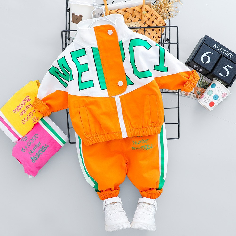 Picture of Korean version of the Spring and Autumn new men's and women's leisure sports version of the long sleeve suit foreign trade children's baby clothing a generation of hair