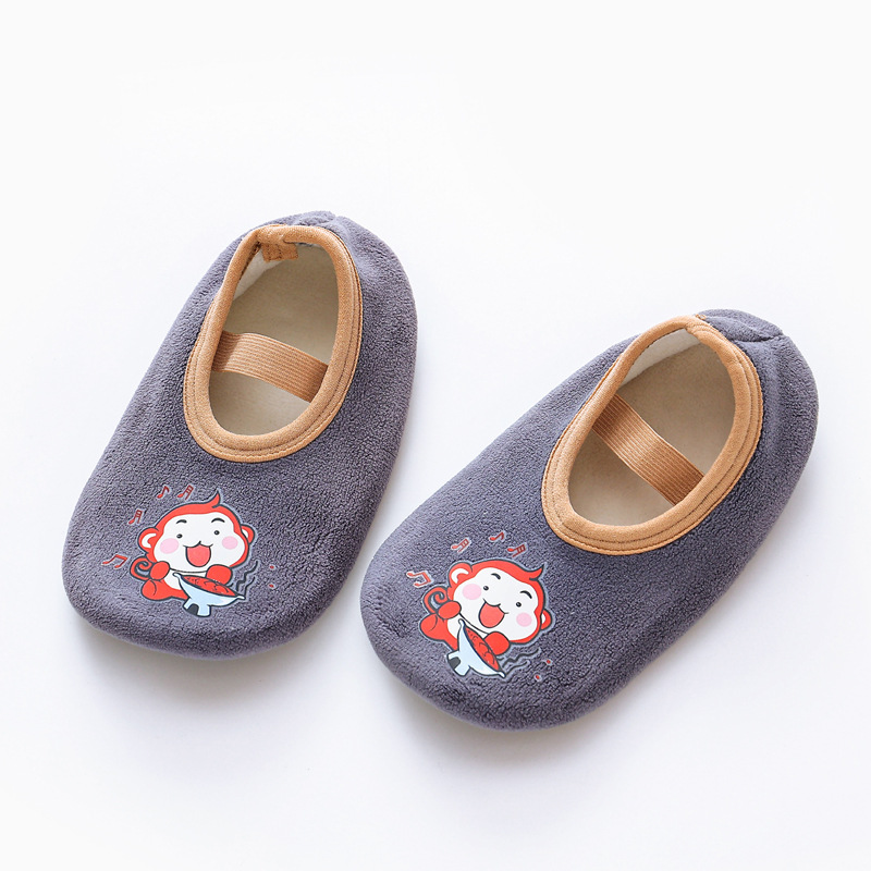Picture of Wholesale baby floor socks baby men's and women's toddler shoes socks fleece-lined autumn and winter indoor early education shoes cool anti-slip