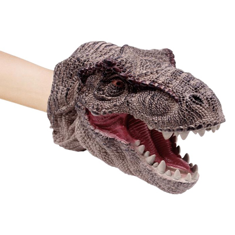 Halloween Dinosaur Toy Tyrannosaurus Rex Velociraptor Hand Puppet Model Dinosaur Gloves Cross-Border Exclusive Supply