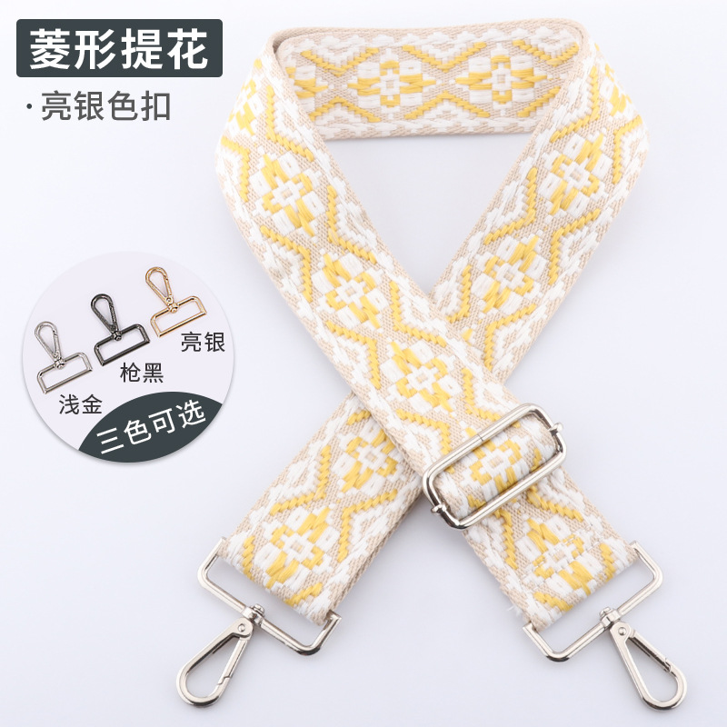Picture of Cross-Border 5cm Wide Shoulder Strap Bag Strap Crossbody Adjustable Shoulder Strap New Diamond Jacquard Embroider Bag Shoulder Strap in Stock