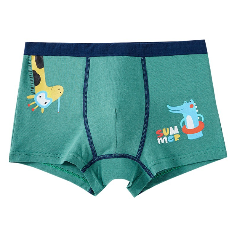 Children's Underwear Men's Boxer Cotton Large Children's Small Children's Wholesale Cartoon Shorts Boys' Class A Four-Corner Boys' Underwear