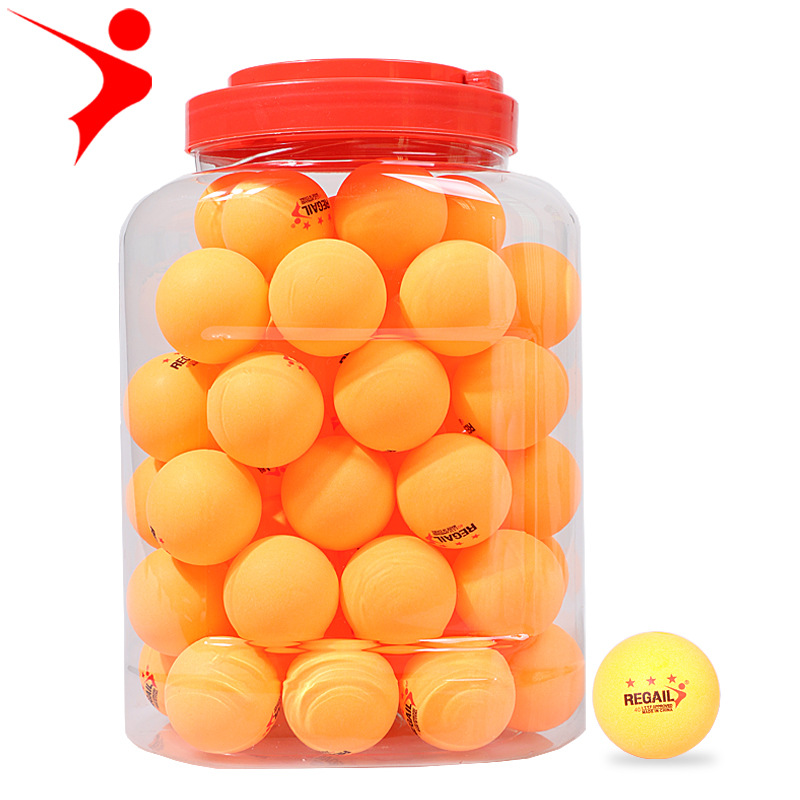 Picture of Factory direct ABS yellow white 60 40mm + barrel venue training table tennis service machine