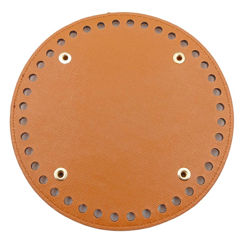 Bag accessories handmade elegant bag material 14cm round bottom plate diy woven bag quality hardened pu bag pad bottom
