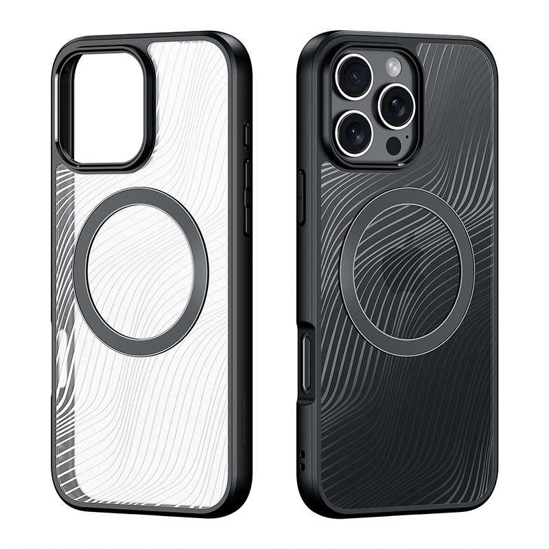 Picture of Suitable for Iphone17Pro Transparent Frosted Mobile Phone Case Wholesale Magsafe Magnetic Apple 17 Stand Back Case