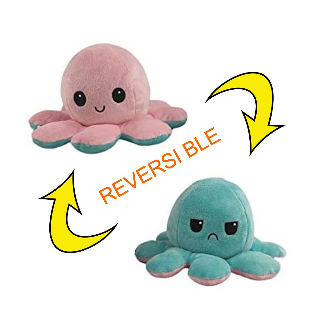 Picture of Cute flip octopus doll double-sided expression flip octopus plush toy doll wholesale custom LOGO
