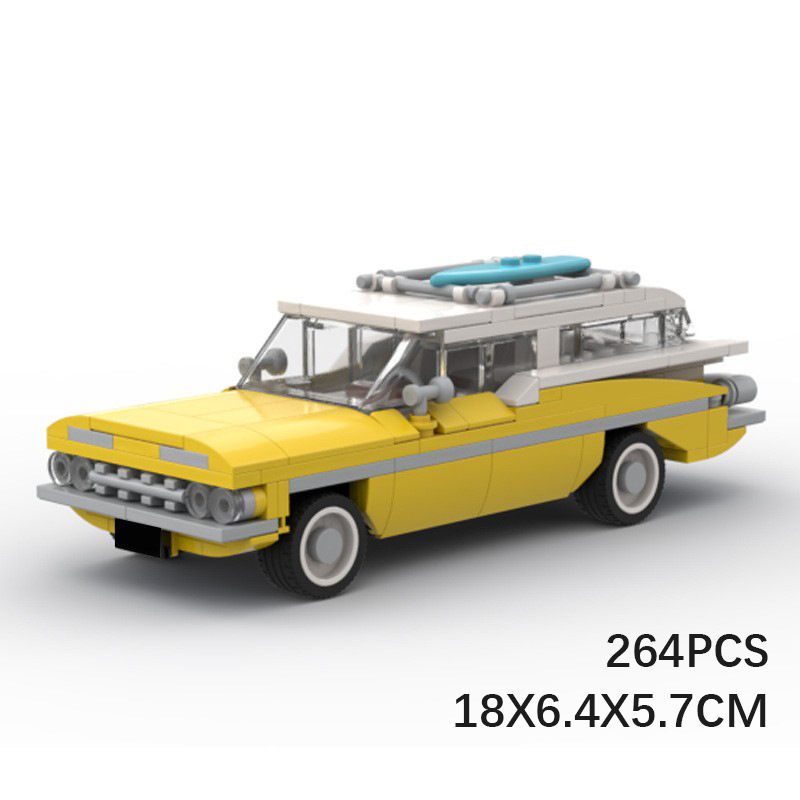 Picture of MOC building blocks creative toys suit gift compatible with Lego 1959chevrolet sports car model