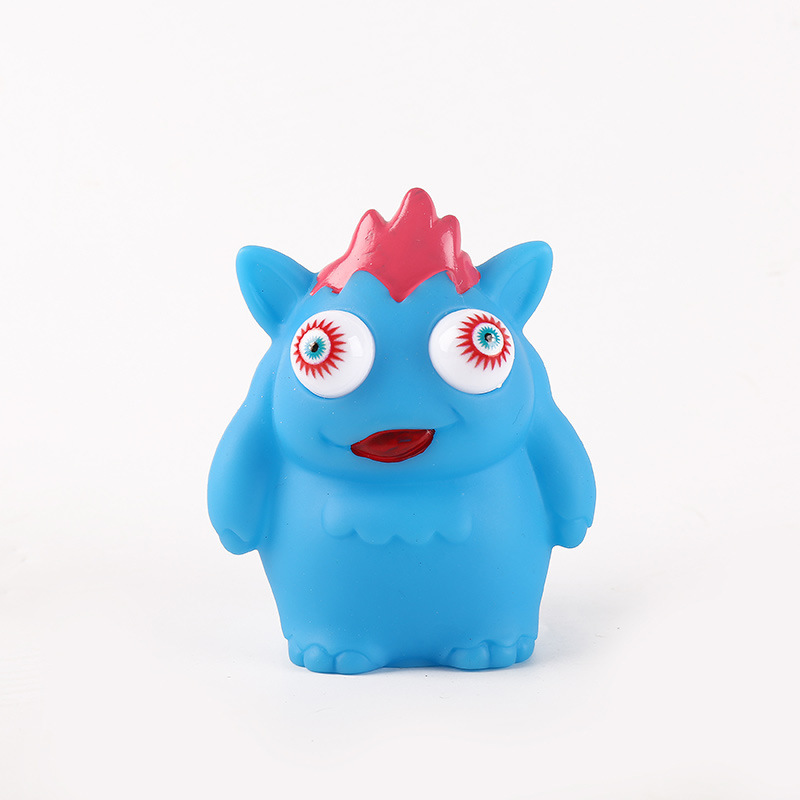 Picture of Cross-border cartoon factory direct decompression animal squeeze doll decompression pinch music stare eye vent toy