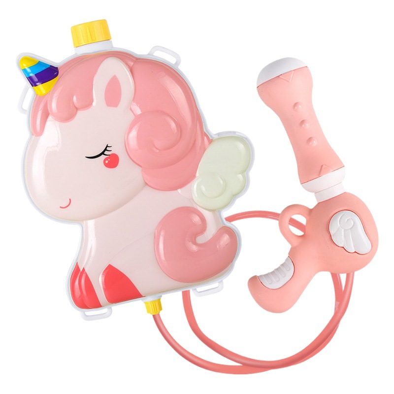 Children's backpack water gun toy pull-out beach water playing summer stall electric continuous hair spray gun wholesale
