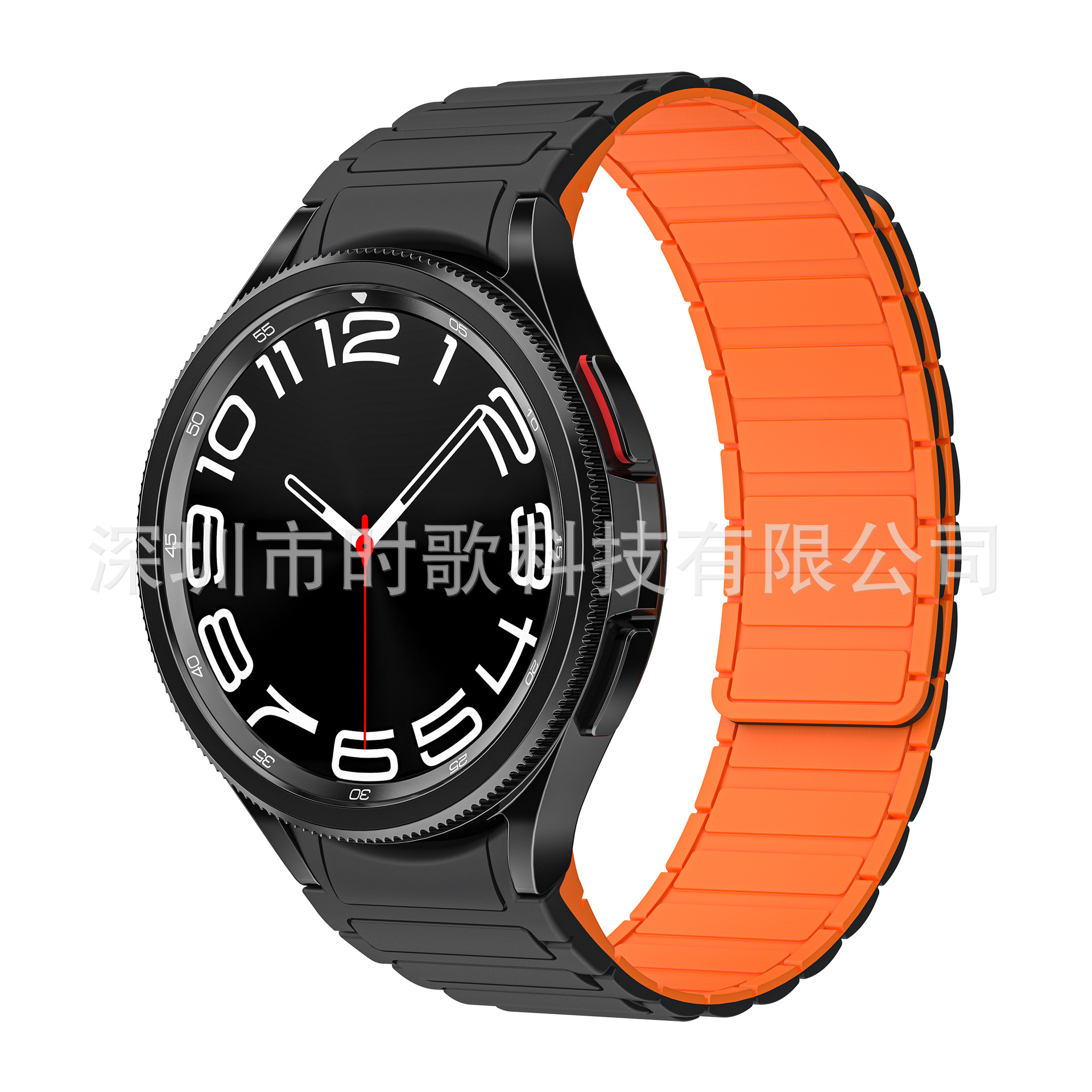For Samsung Watch with Magnetic Suction Silicone watch4567 Smart Watch Color Contrast Tooling Strap Cross-border in stock