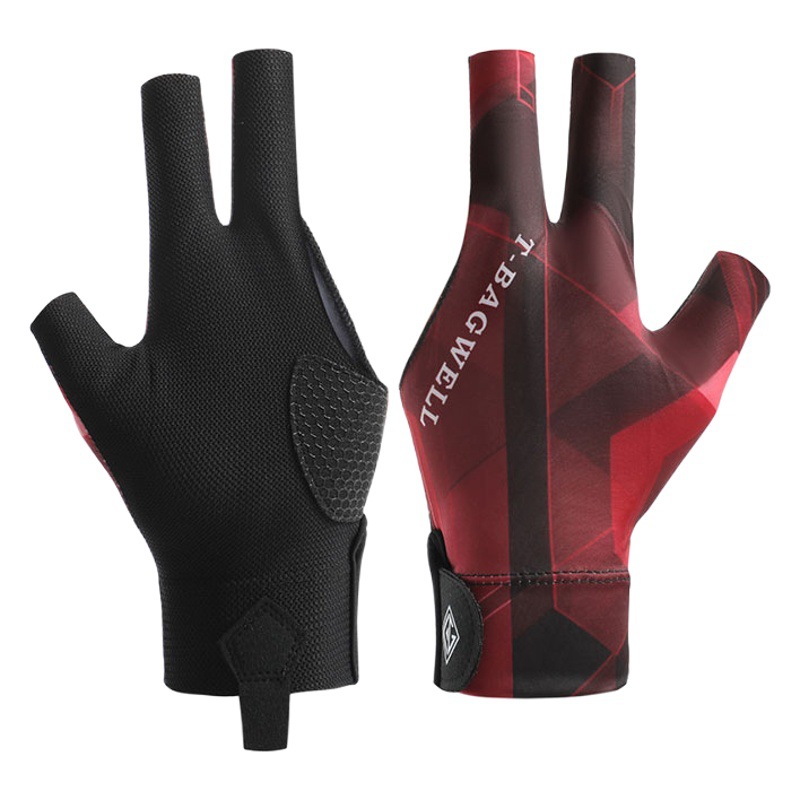 Billiards Gloves Men's and Women's Billiards Open Finger Professional Snooker Game Special Non-Slip Thin Three-Finger High-Elastic A34-TQ
