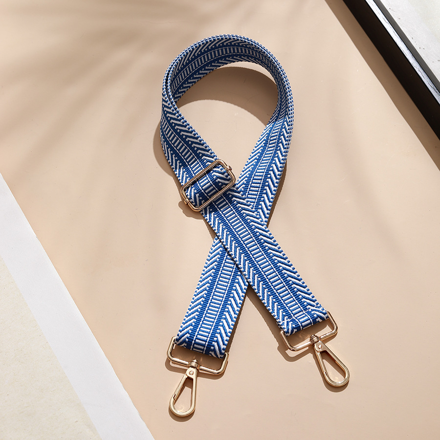 Picture of Bag shoulder strap crossbody strap adjustable widened shoulder strap gold silk jacquard bag strap