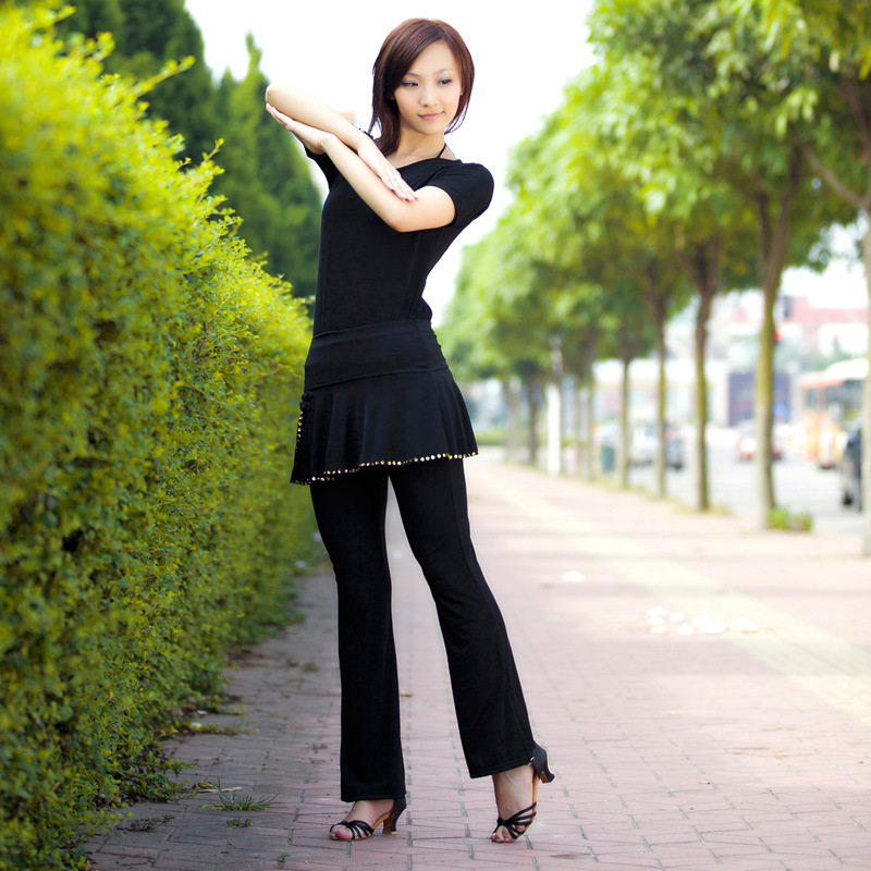 Picture of 14# Culottes Belly Dance Pants/Latin Dance Pants Square Dance Pants Latin Dance Culottes Latin Pants Skirt