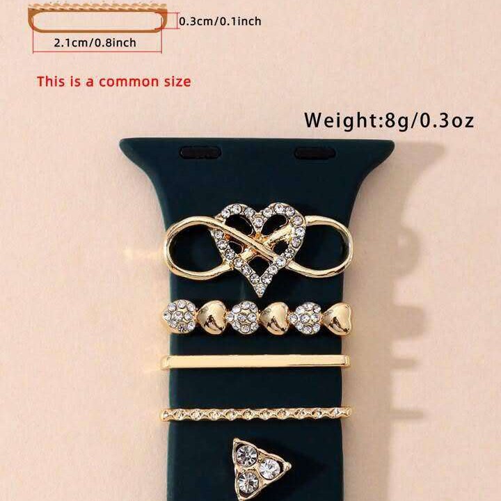 Picture of Suitable for Apple Watch Strap Decorative Ring Apple Watch Watch Universal Silicone Strap Decorative Ring Decorative Nail