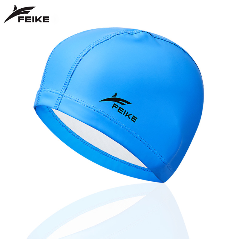 Picture of High-End Pu Cloth Hot Spring Swimming Cap for Men and Women Pure Color Swimming Cap Zipper Bag High-End Swimming Cap Adult Swimming Cap Wholesale