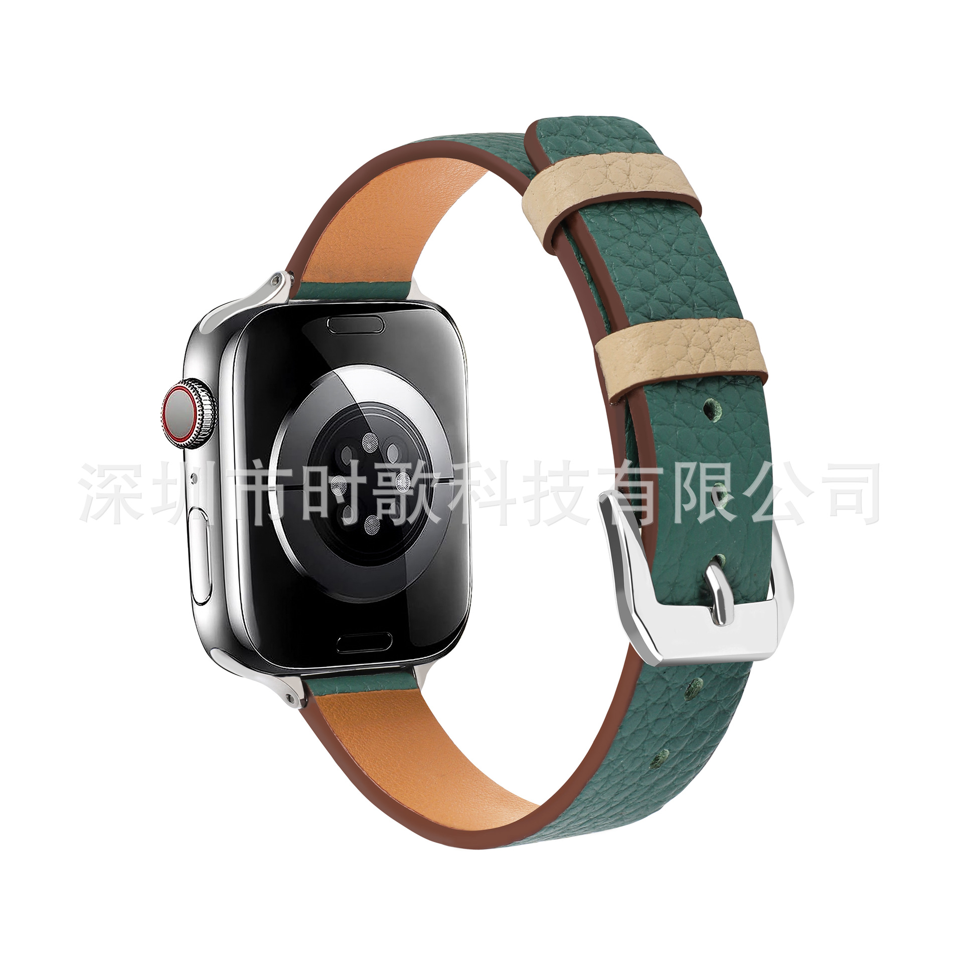Picture of For apple watch strap litchi pattern appleiwatch1098Ultra leather autumn and winter thin strap wholesale