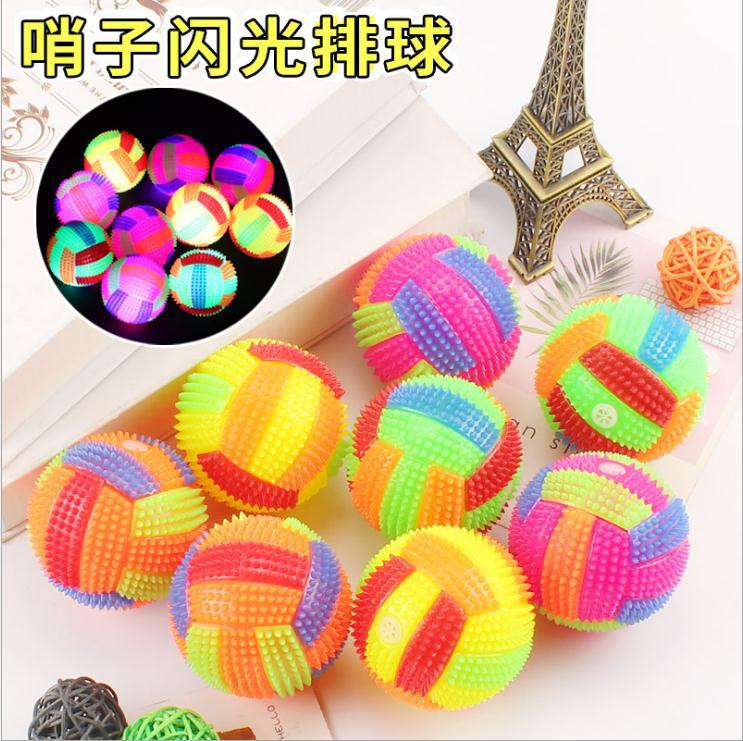 Picture of New Luminous Volleyball Bouncy Ball Massage Ball Luminous Football with Whistle Thorn Ball Luminous Street Stall Supply