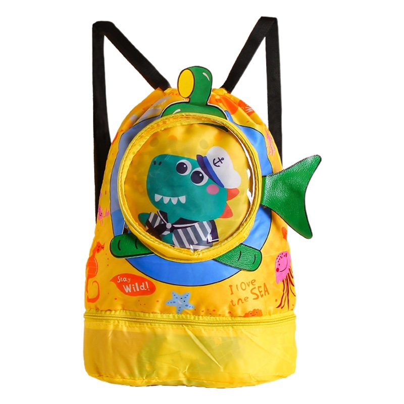 Children's wet and dry separation swimming bag summer swimming suit large capacity storage backpack portable double waterproof bag