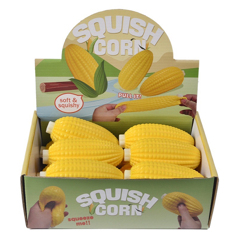 Supply creative simulation vent decompression corn kneading music new strange decompression corn vent flour fruit toys
