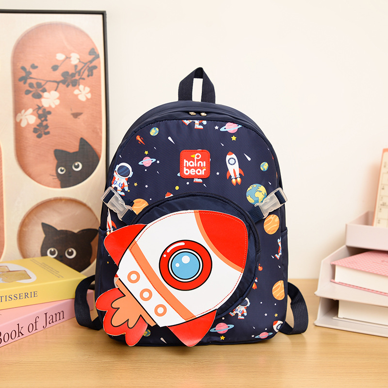 New Schoolbag for Primary School Students Large Capacity Trendy Decomposable Small Bag Soccer Rocket Printed Backpack for Boys and Girls
